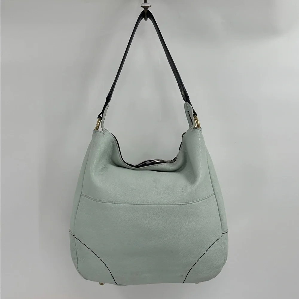 orYANY Stylish Two-Tone Mint and Gray Hobo Shoulder Bag with Crossbody Strap